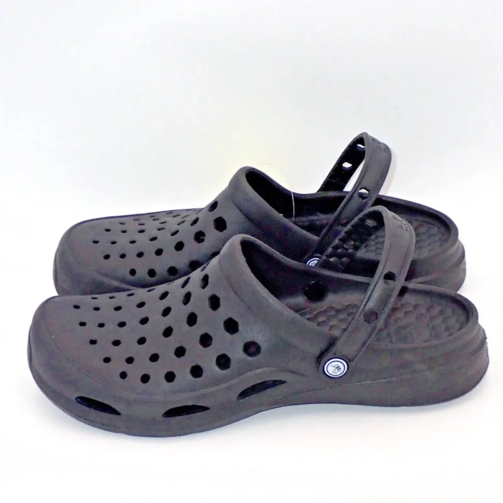 Joy Bees Rubber Shoes Clogs Sandals Slip On Black